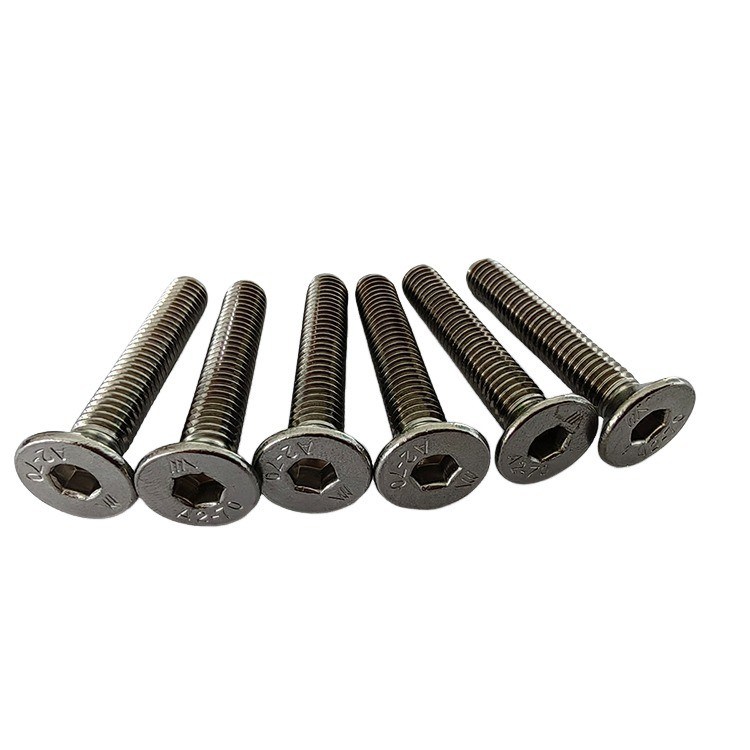 Tipo de fio completo INCH Medida Aço inoxidável 304 Cabeça contra-encalhada Parafusos de cabeça plana