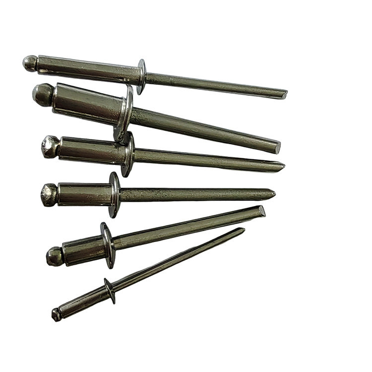 Aço inoxidável 4.0mm Rivetes fechados de ponta aberta cabeça redonda fácil instalação acabamento brilhante