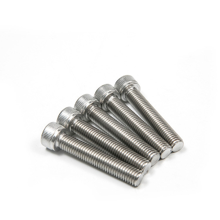 Tipo de fio completo para cabeça de taça de aço inoxidável parafusos M3 M4 M5 M6 Hex Socket Allen chave parafusos DIN912