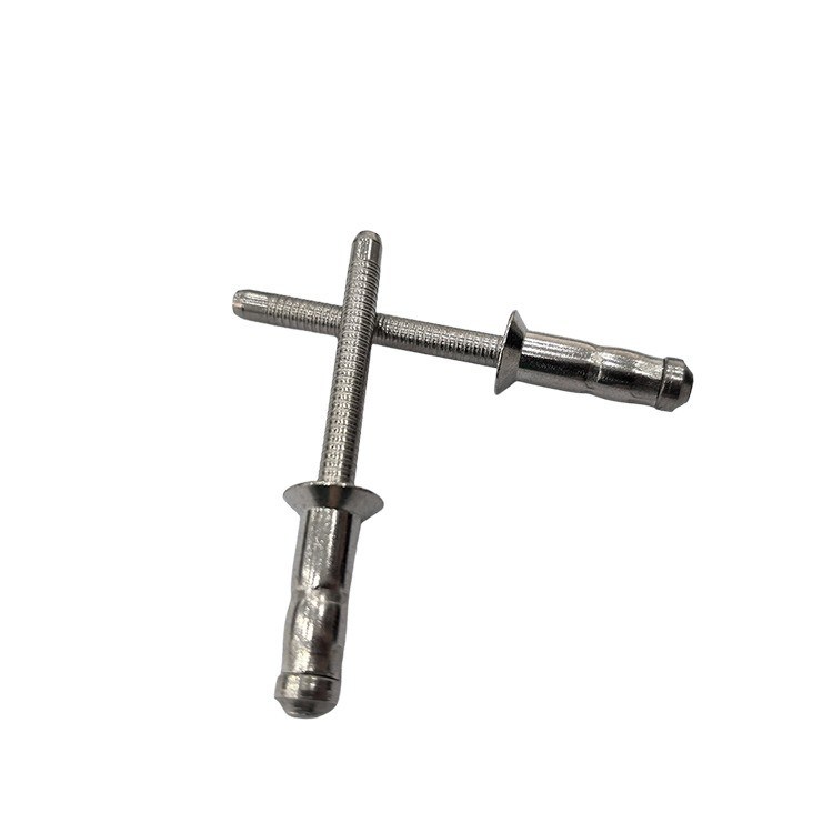 Rebites estruturais de aço inoxidável cabeça de cúpula de rebites cega cabeça plana com acabamento não revestido