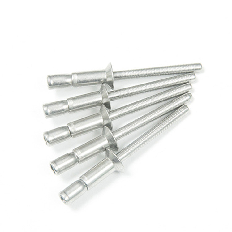 Fabricação de rivetes de cabeça de cúpula de aço inoxidável com aparência prateada